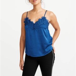 Abercrombie & Fitch Satin Lace Trim Cami